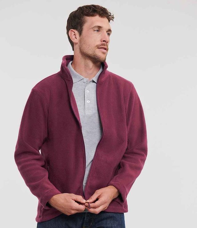 Mens burgundy sale fleece jacket